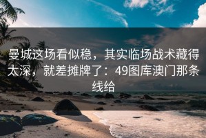 曼城这场看似稳，其实临场战术藏得太深，就差摊牌了：49图库澳门那条线给