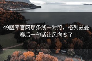 49图库官网那条线一对照，格列兹曼赛后一句话让风向变了