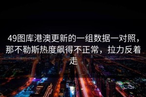 49图库港澳更新的一组数据一对照，那不勒斯热度飙得不正常，拉力反着走