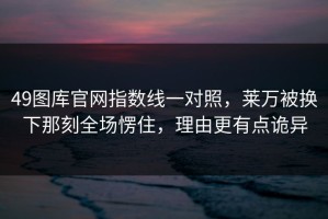 49图库官网指数线一对照，莱万被换下那刻全场愣住，理由更有点诡异