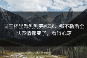 国王杯里裁判判完那球，那不勒斯全队表情都变了，看得心凉