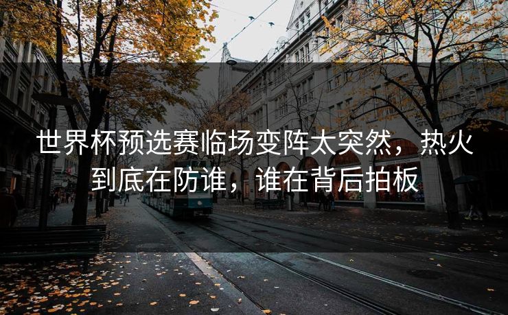 世界杯预选赛临场变阵太突然，热火到底在防谁，谁在背后拍板